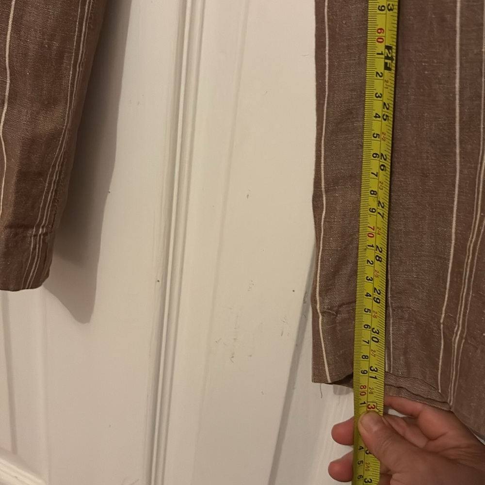 Banana Republic linen cotton blended stripped trouser pans Size 6 - Picture 6 of 7